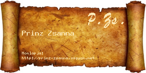 Prinz Zsanna névjegykártya